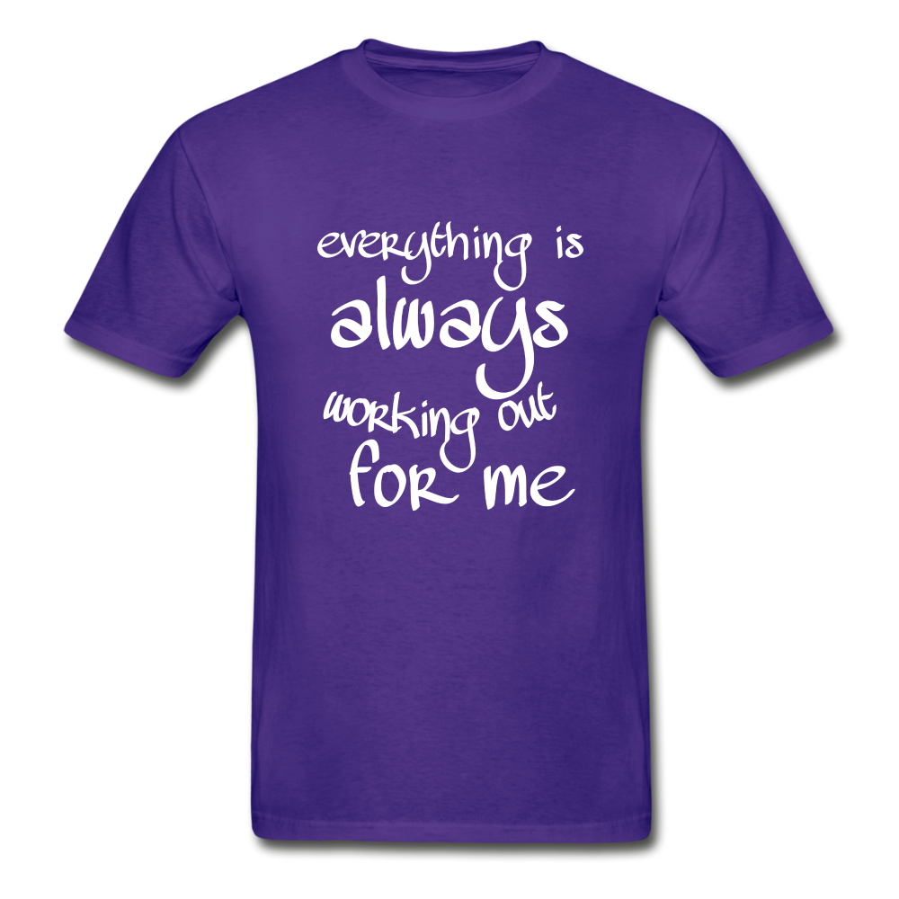 Everything Is Hanes Adult Tagless T-Shirt - purple