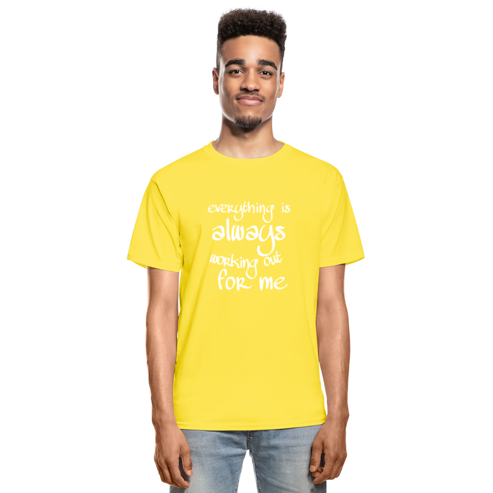Everything Is Hanes Adult Tagless T-Shirt - yellow