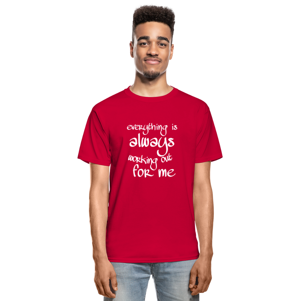 Everything Is Hanes Adult Tagless T-Shirt - red
