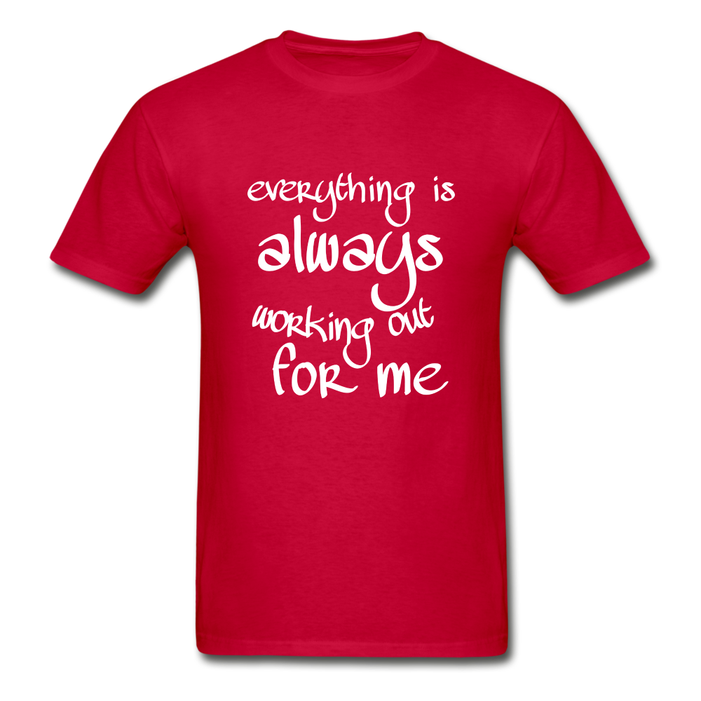 Everything Is Hanes Adult Tagless T-Shirt - red