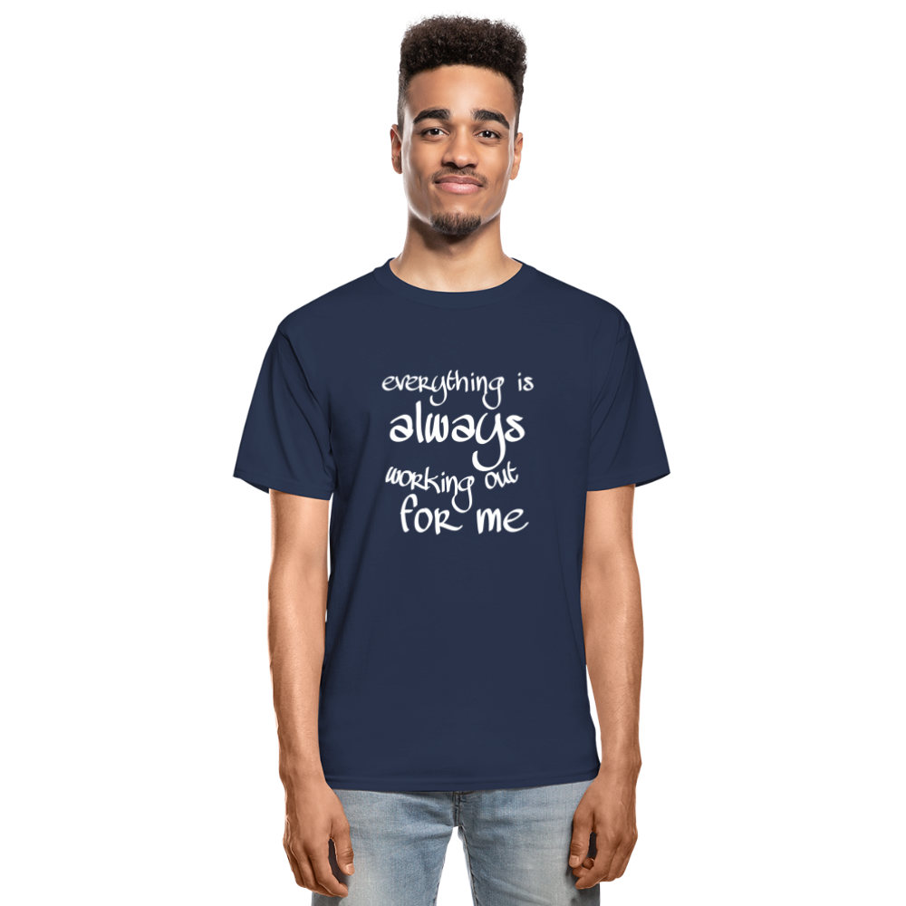 Everything Is Hanes Adult Tagless T-Shirt - navy