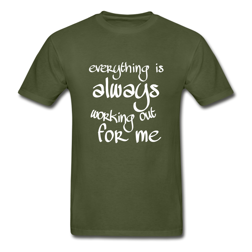 Everything Is Hanes Adult Tagless T-Shirt - military green