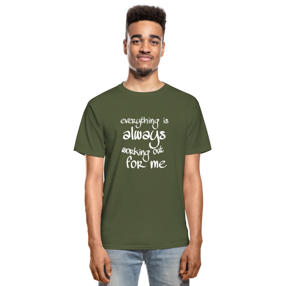 Everything Is Hanes Adult Tagless T-Shirt - military green