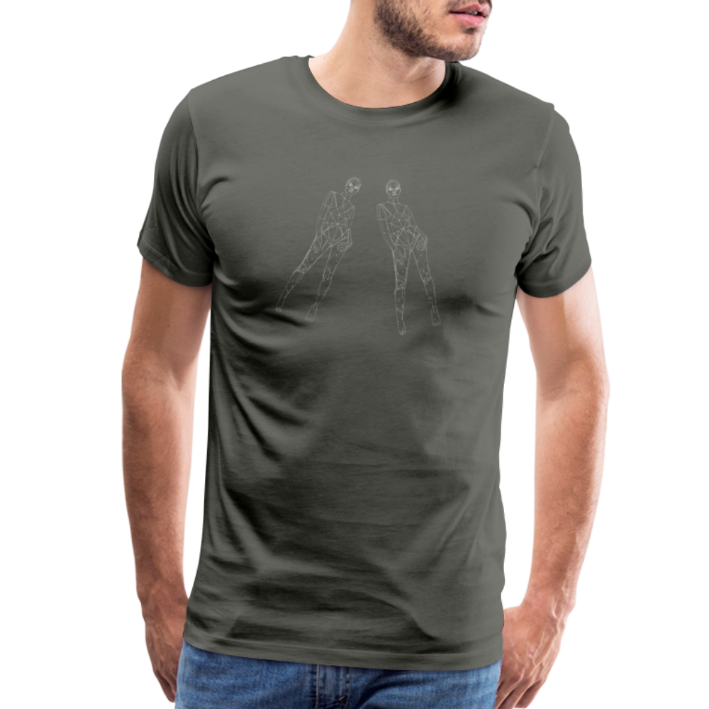 Split Image Men's Premium T-Shirt - asphalt gray