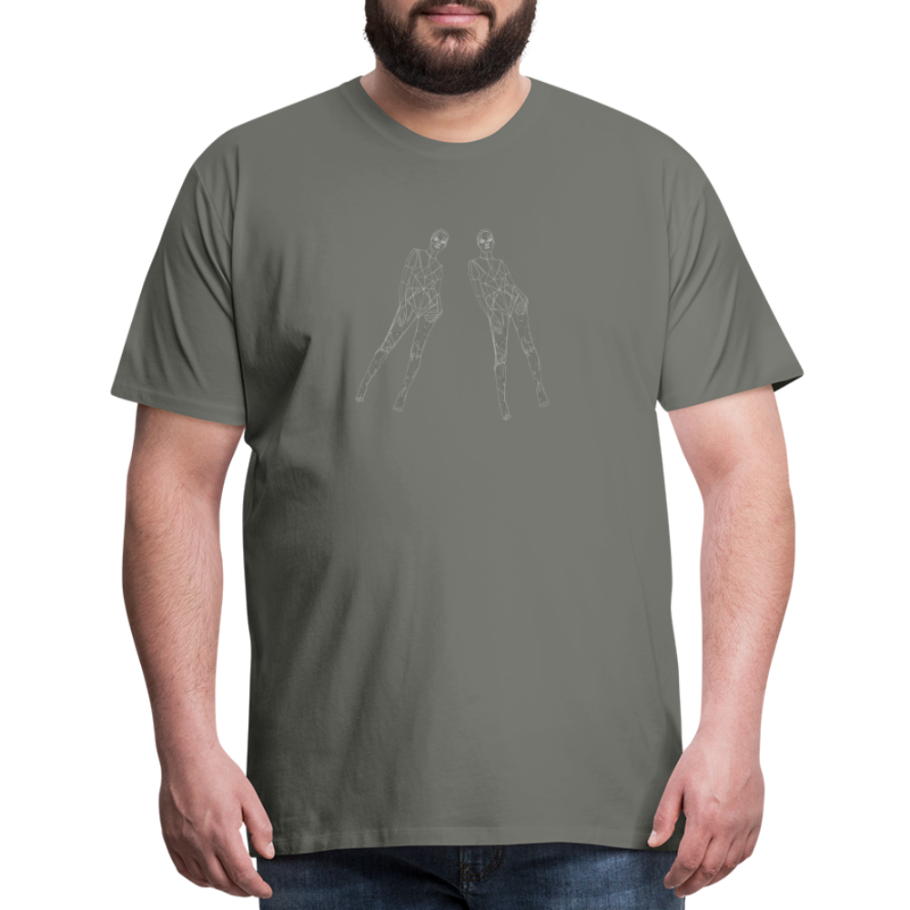 Split Image Men's Premium T-Shirt - asphalt gray