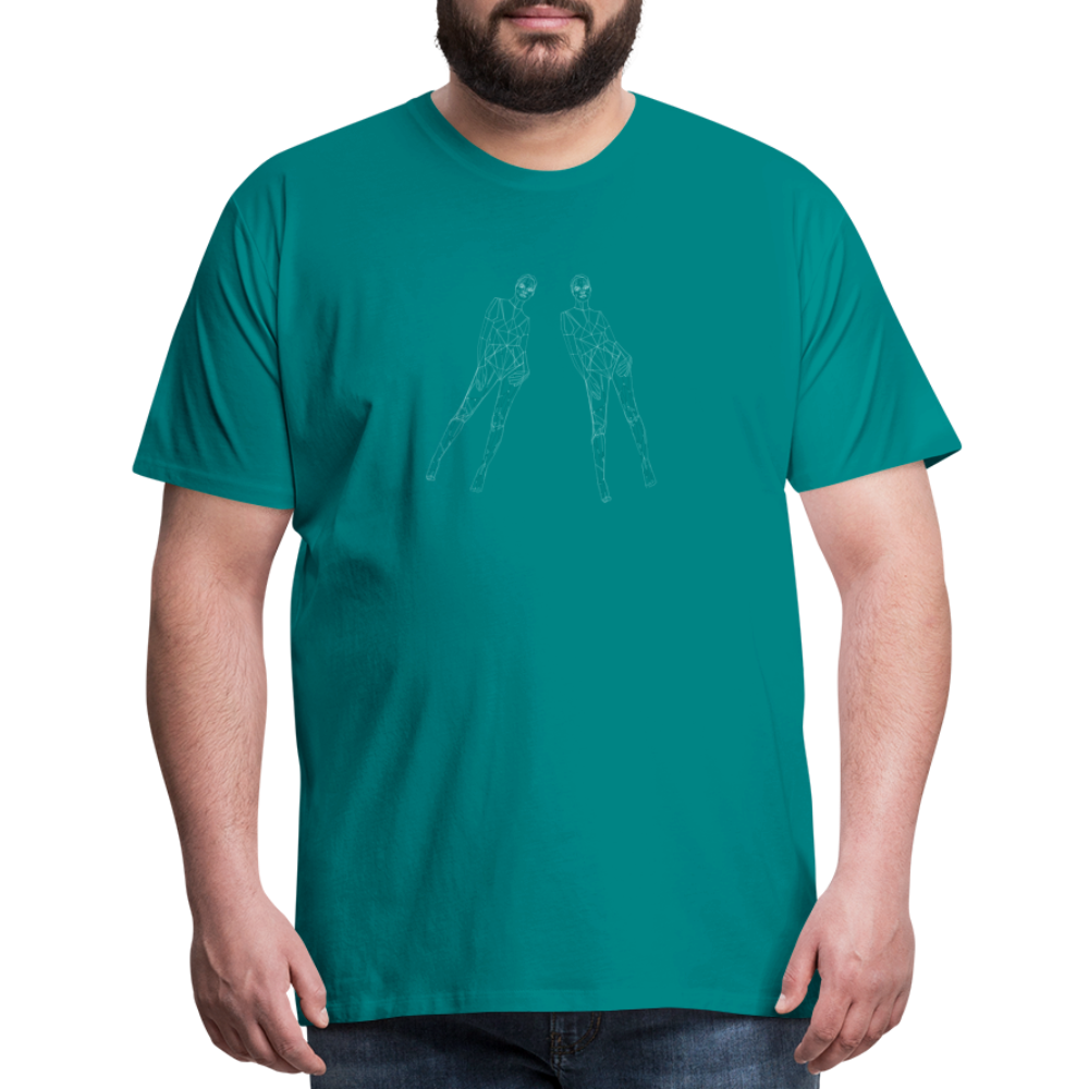 Split Image Men's Premium T-Shirt - teal