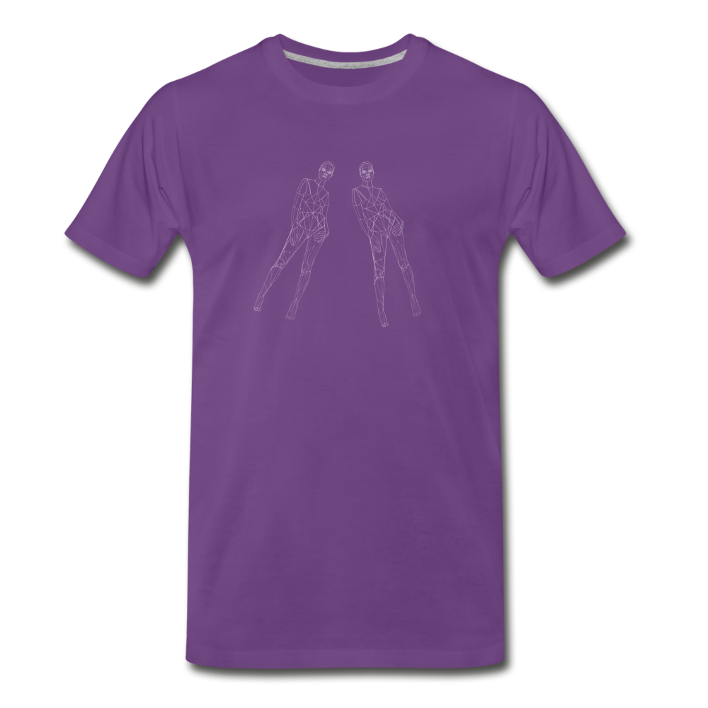 Split Image Men's Premium T-Shirt - purple