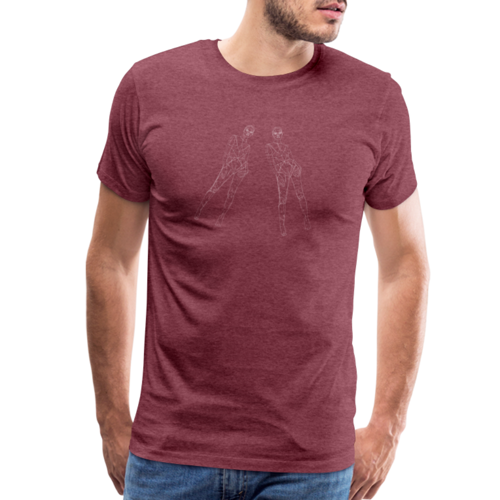 Split Image Men's Premium T-Shirt - heather burgundy