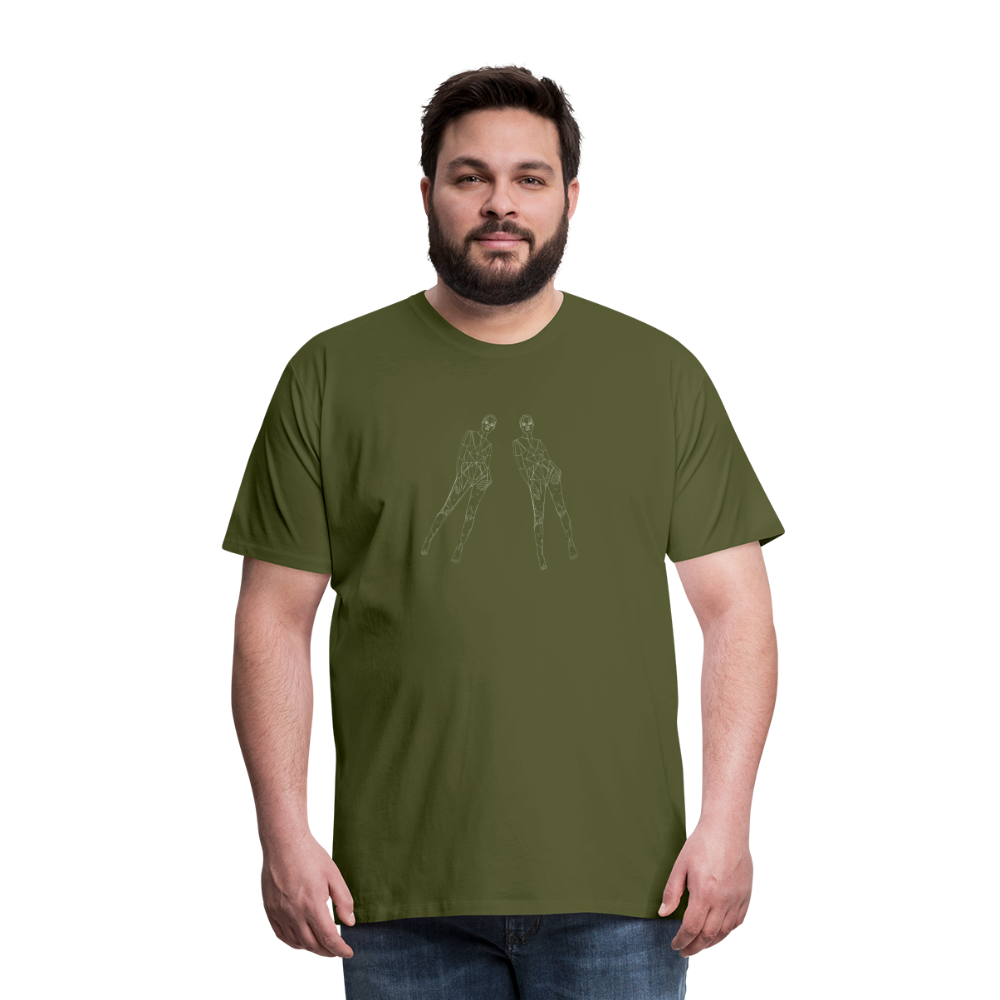 Split Image Men's Premium T-Shirt - olive green