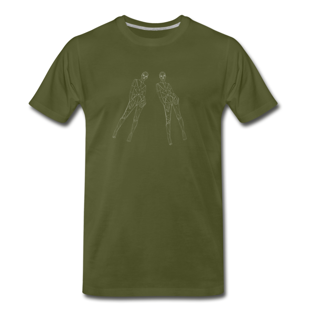 Split Image Men's Premium T-Shirt - olive green