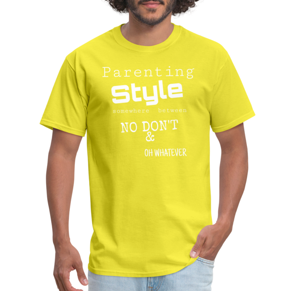 Parenting Style Unisex Classic T-Shirt - yellow