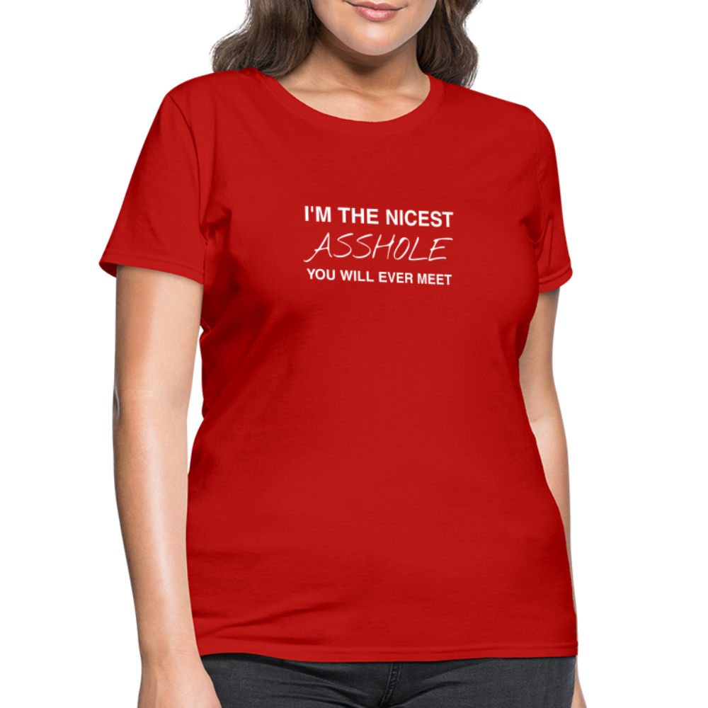 I'm The Nicest Women's T-Shirt - red