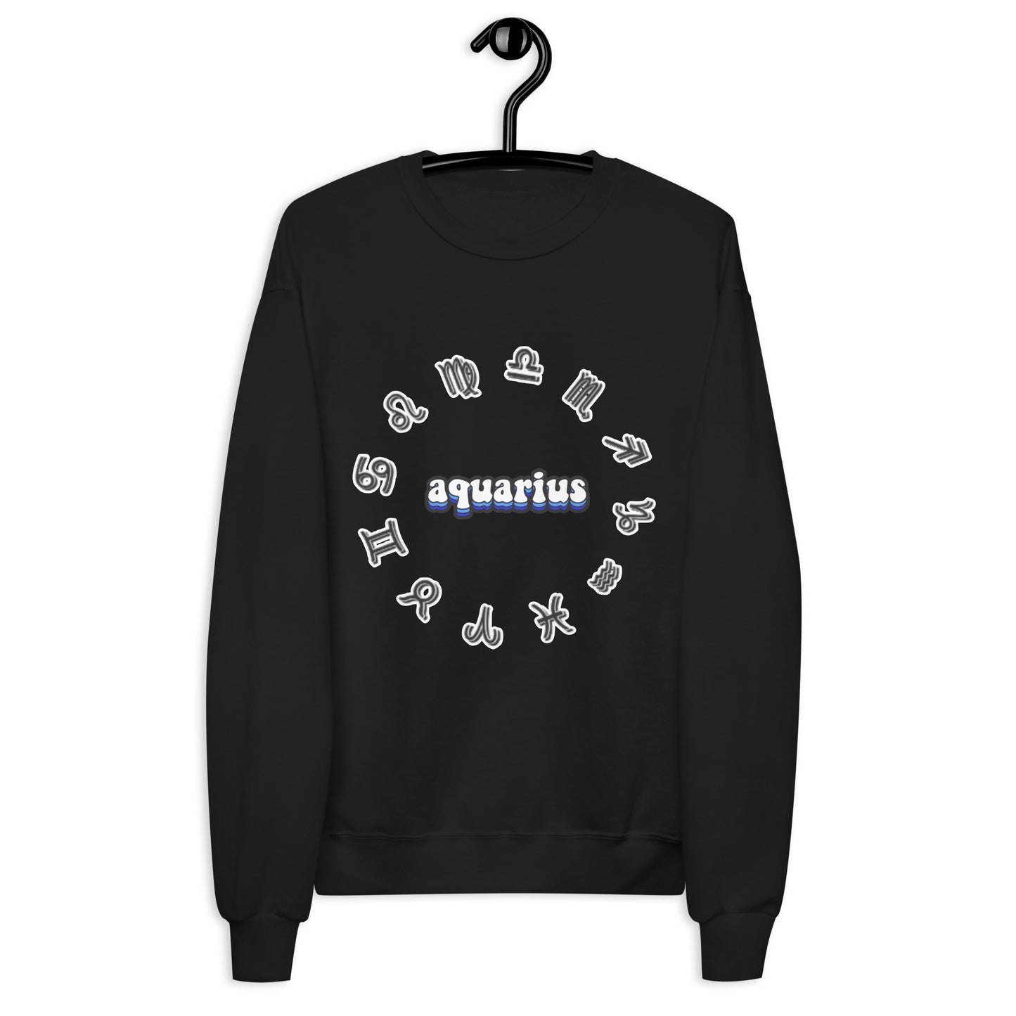 Aquarius Zodiac Unisex Fleece Sweatshirt