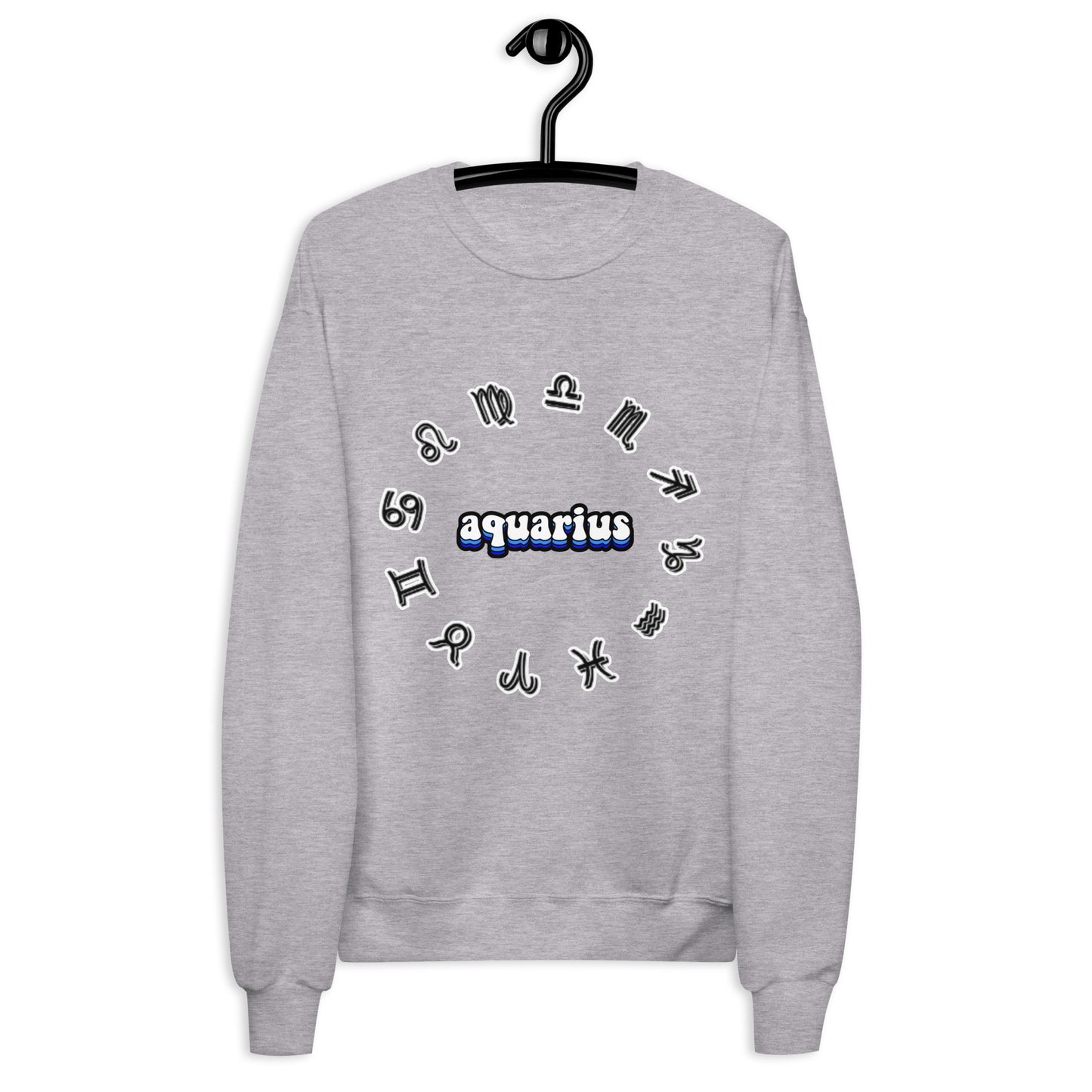 Aquarius Zodiac Unisex Fleece Sweatshirt