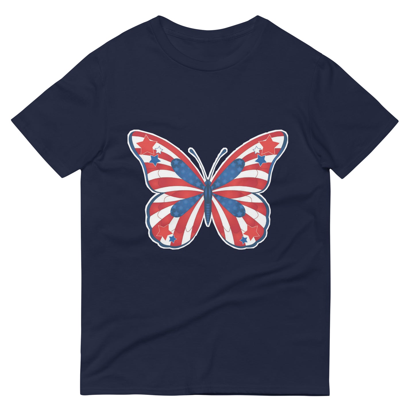 American Flag Butterfly Short-Sleeve T-Shirt