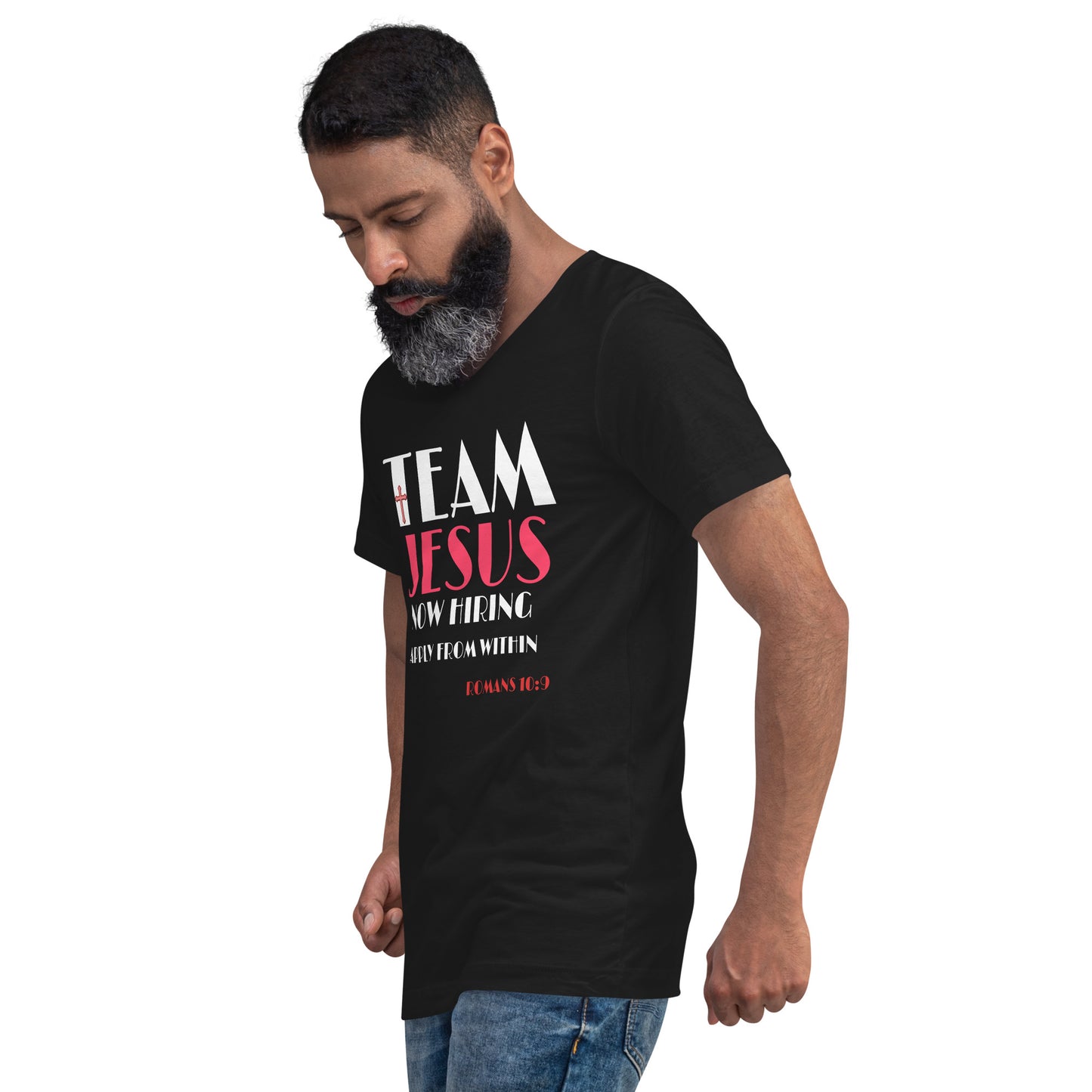 Team Jesus Unisex Short Sleeve V-Neck T-Shirt