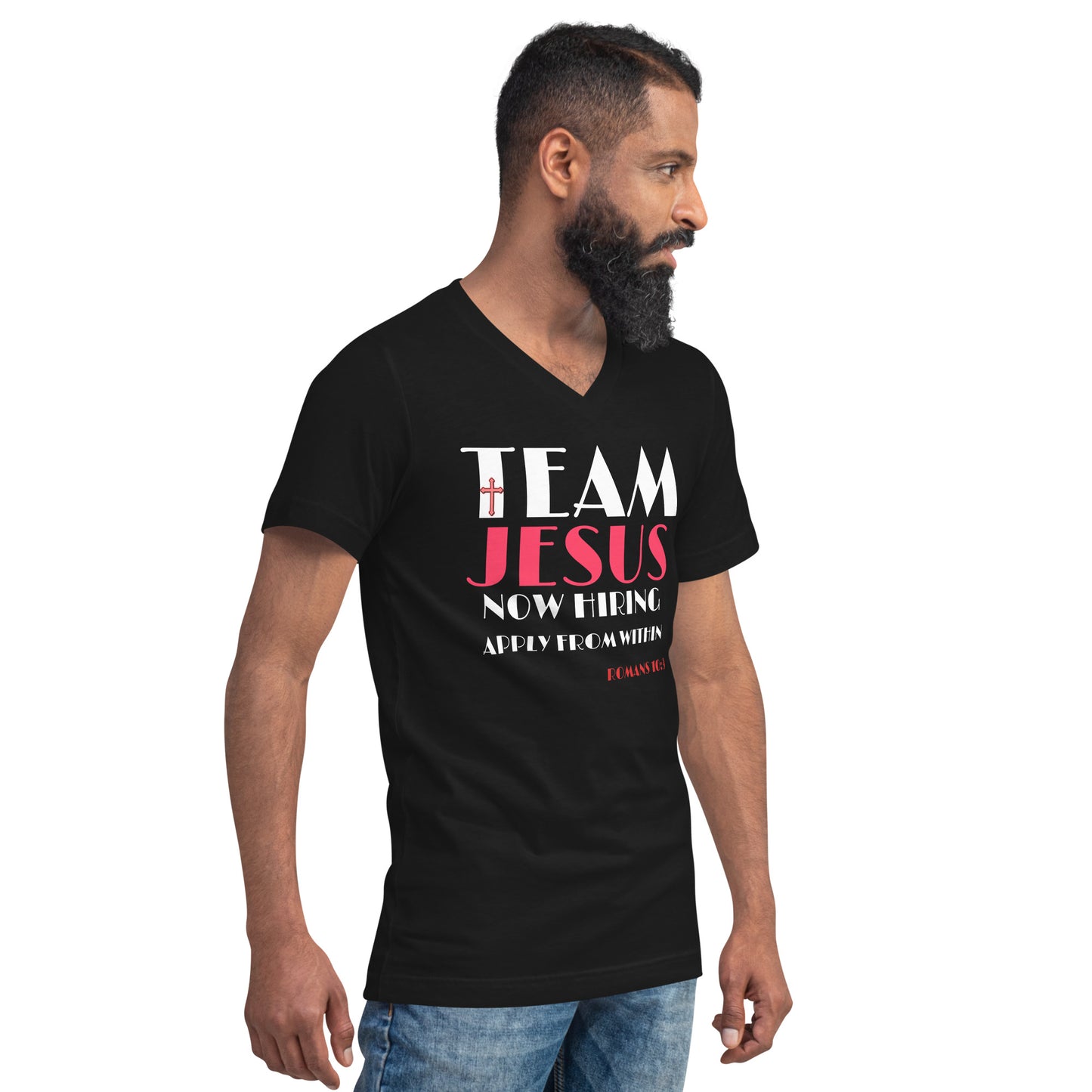 Team Jesus Unisex Short Sleeve V-Neck T-Shirt