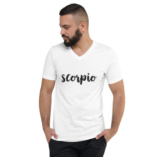 Scorpio Zodiac Unisex Short Sleeve V-Neck T-Shirt